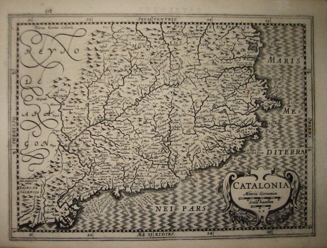 Mercator Gerard - Hondius Jodocus Catalonia 1630 Amsterdam 